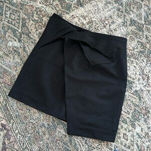 Babaton Wrap Effect Asymmetrical Stretch Mini Skirt (size 2)
